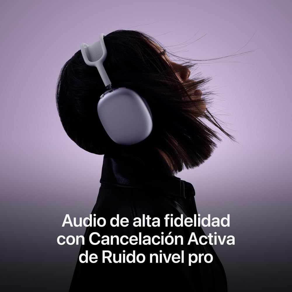Audífonos inalámbricos AirPods MAX de Apple,Cancelación Activa de Ruido Nivel Pro,Modo Ambiente,Audio Espacial Personalizado,Carga USB-C,audífonos Bluetooth para el iPhone - Azul Medianoche