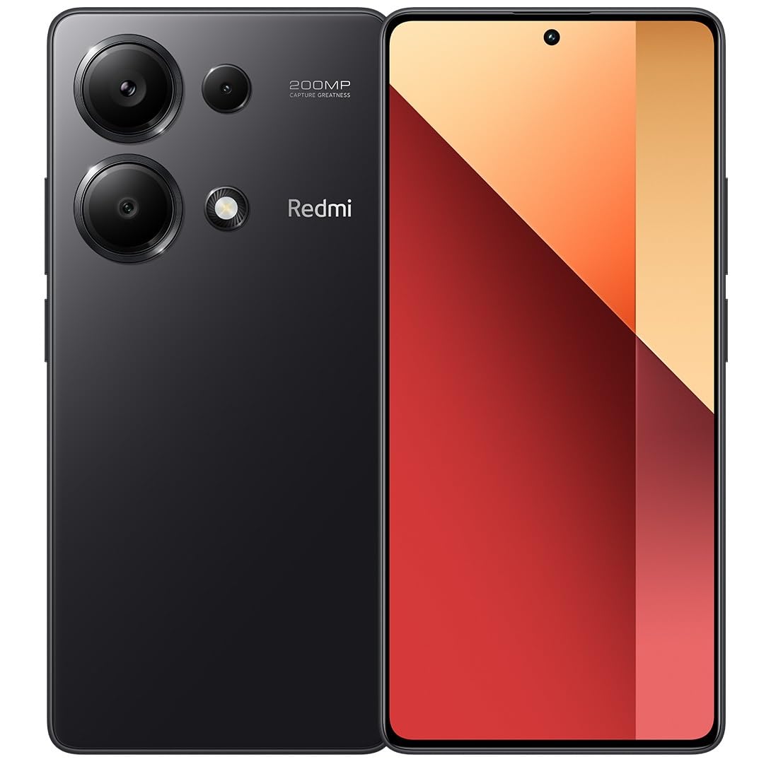 Xiaomi Redmi Note 13 Pro 4G LTE (256GB + 8GB) 6.67" 200MP Triple Camara con Nom Liberado (Midnight Black (Global ROM))