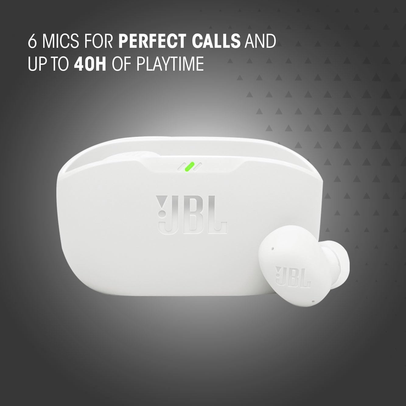 JBL Vibe Buds 2, True Wireless NC Buds, Oval Tube, ANC + Smart Ambient, IP54 - Negro