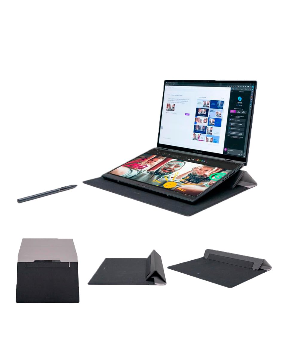 ASUS Laptop Zenbook Duo OLED/UX8406MA-PZ051W/Intel Core Ultra 9/Intel ARC Graphics/32GB RAM/ 2TB/Sleeve y Stylus/Teclado en Español (Garantía y Servicio México)