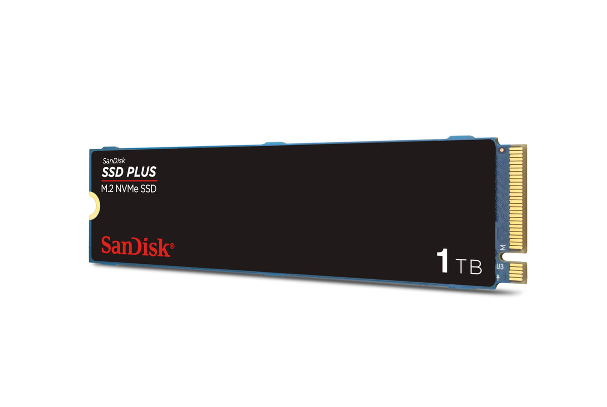 SanDisk 1TB SSD Plus M.2 NVMe SSD - PCIE Gen 3.0, Up to 3,200 MB/s - Internal Solid State Drive - SDSSDA3N-1T00-G26
