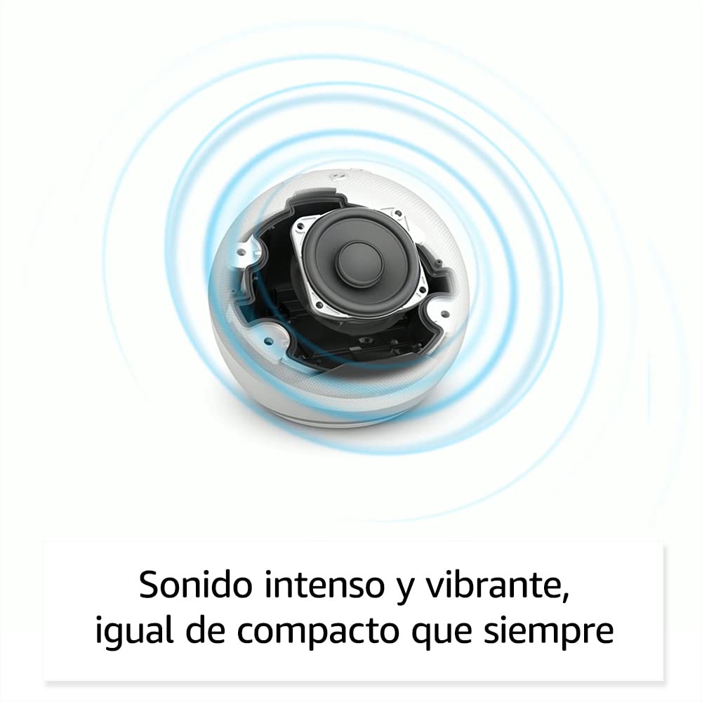 Amazon Echo Dot (modelo más reciente): bocina Alexa con sonido vibrante, ideal para recámaras, comedores y oficinas (negro)