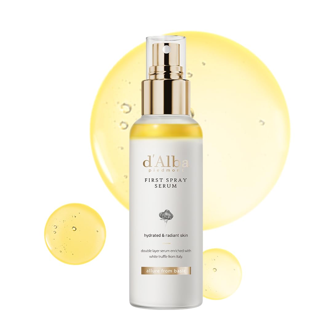D’ALBA PIEDMONT First Spray Serum 100 ml – Suero Facial Hidratante en Spray con Trufa Blanca – Serum Hidratante Facial de Doble Capa para Piel Suave y Luminosidad Instantánea – Skincare Coreano Vegano.