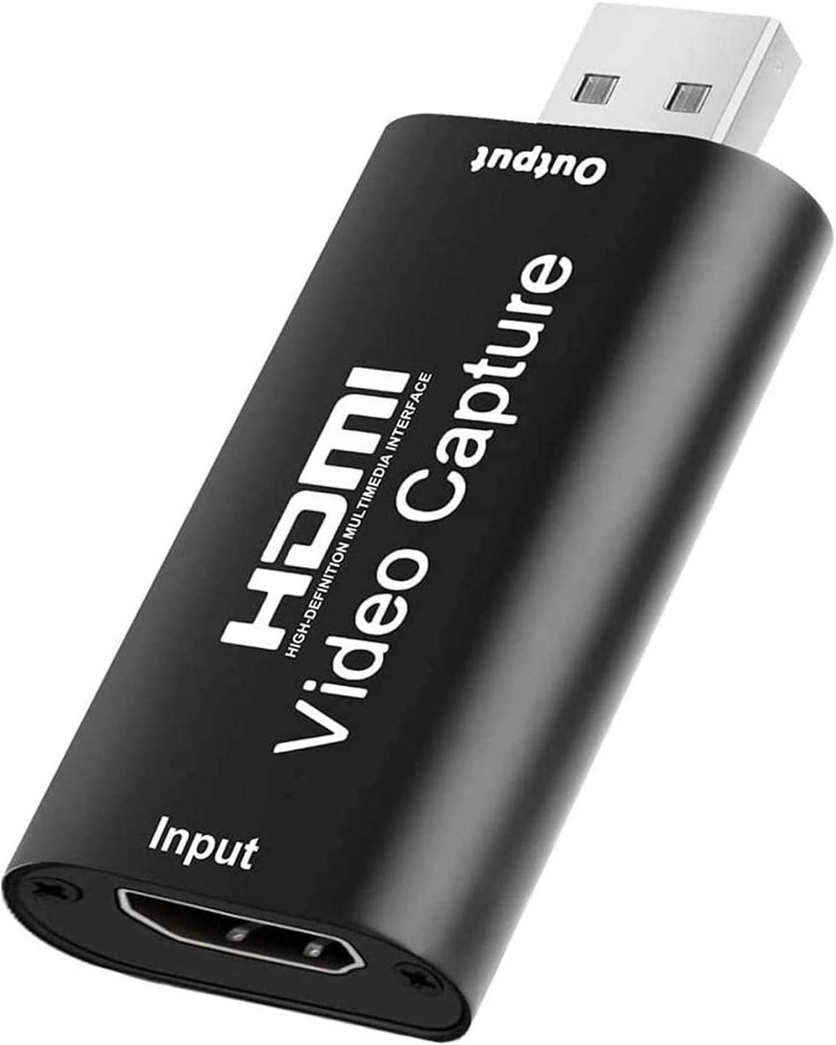 Salandens Capturadora de Video HDMI, 4K HDMI a USB 2.0 Convertidor Video Audio, HDMI Vídeo Game Capture 1080P 30FPS para Edite Video/Juego/Transmisión/Enseñanza en línea