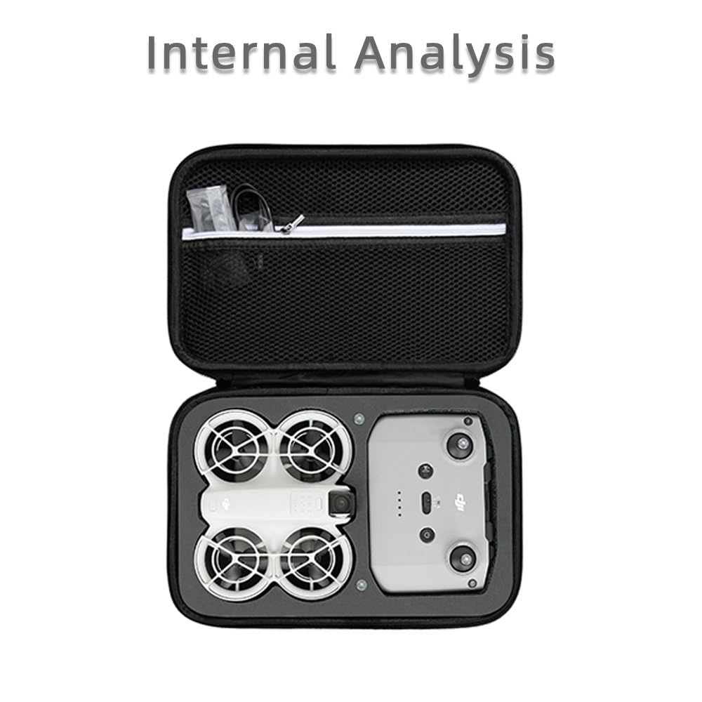 BeisDirect - Funda de transporte de viaje para DJI Neo Fly More Combo Accesorios, bolsa de almacenamiento portátil de EVA para DJI Neo, compatible con control remoto RC-N3, dos baterías, Hub de carga,