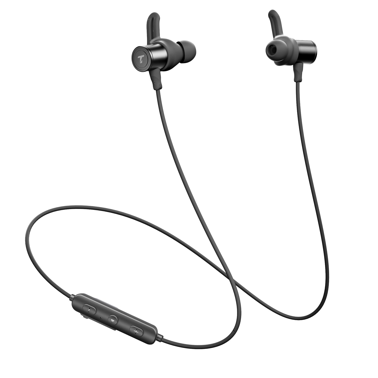 truefree Audífonos Inalámbricos Deportivos con Cuello, 11mm Controlador Dual Magnético, 20H de Duración de Batería, IP67 Resistente al Agua, Carga Rápida, Cancelación de Ruido AI, Baja Latencia