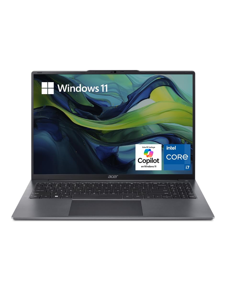 Acer Laptop Aspire Lite 16" WUXGA Core i7 12va 10 Núcleos | Panel IPS | 16GB RAM | 512GB SSD | Intel HD Graphics | Garantia en México