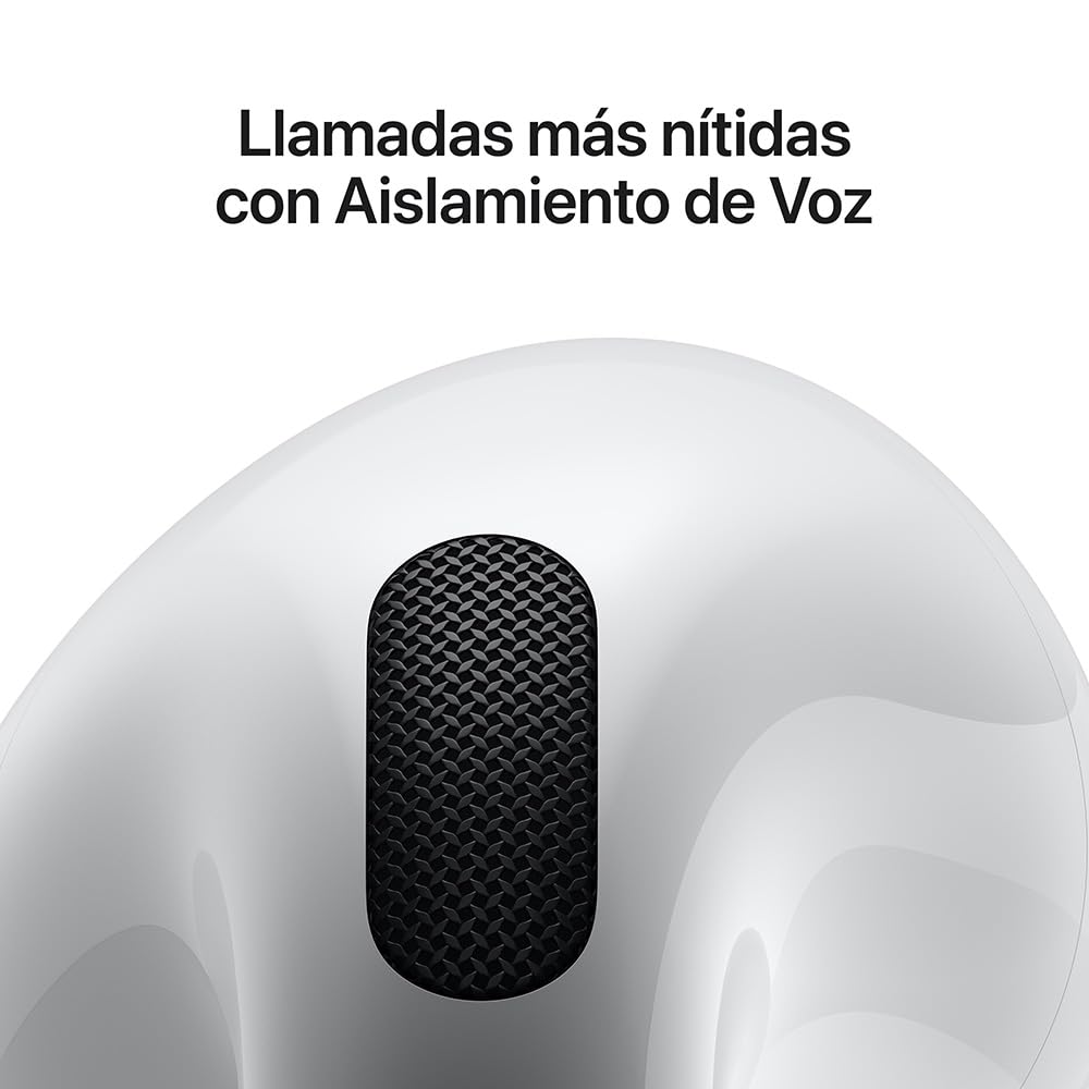 Audífonos inalámbricos AirPods 4 de Apple con Bluetooth,Audio Espacial Personalizado,Resistentes al Polvo,al Agua y al Sudor,Chip H2,hasta 30 Horas de batería,fácil configuración para el iPhone