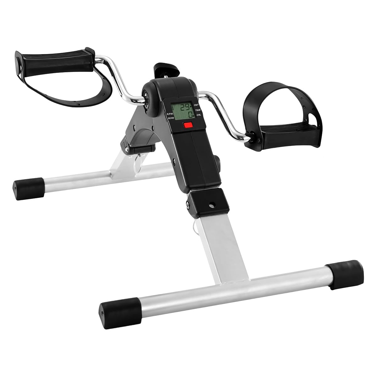 Raganet, Ejercitador de Pedal Fitness, Bicicleta Estática para Entrenamiento de Piernas plegable con Pantalla LED y Resistencia Ajustable, Uso Profesional o del Hogar, Rehabilitación y fortalecimiento