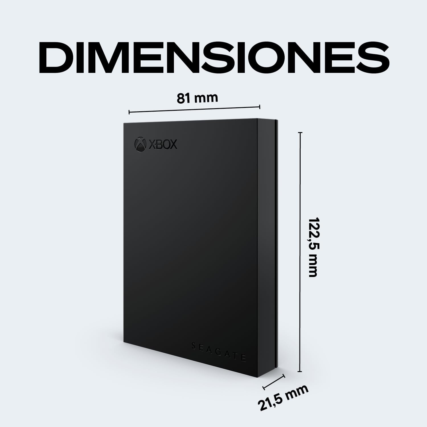 Seagate Disco Duro Externo Portátil para Xbox 5 TB, USB 3.2 Gen 1, Negro con luz LED Verde incorporada, Certificado Xbox (STKX5000403)