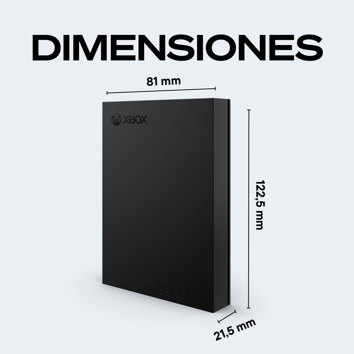 Seagate Disco Duro Externo Portátil para Xbox 5 TB, USB 3.2 Gen 1, Negro con luz LED Verde incorporada, Certificado Xbox (STKX5000403)