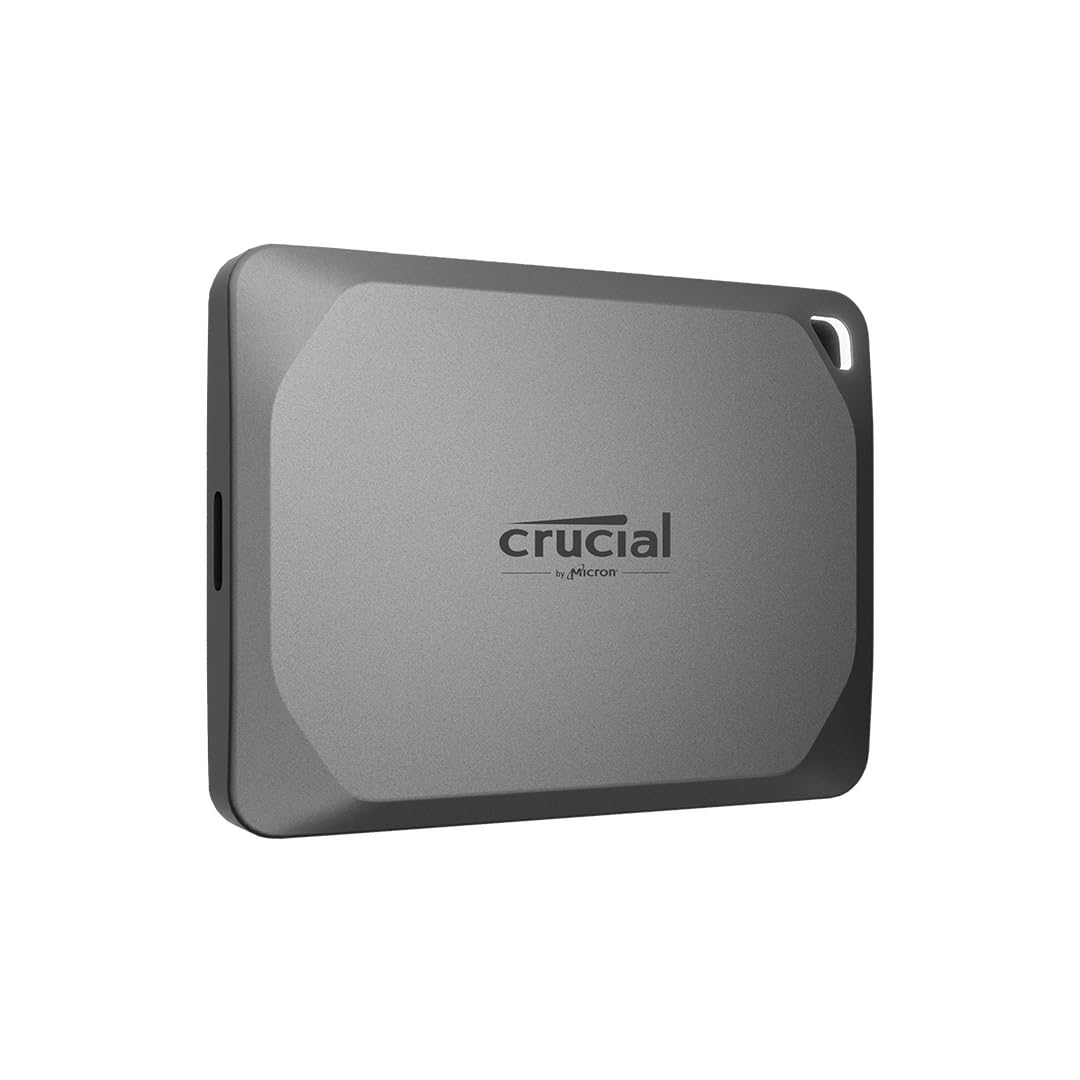 Crucial X9 Pro SSD portátil de 2 TB, hasta 1050 MB/s de Lectura y Escritura, 3.2 USB-C, Unidad Externa de Estado sólido, Almacenamiento Duradero para PC y Mac, para Creadores de Contenido y