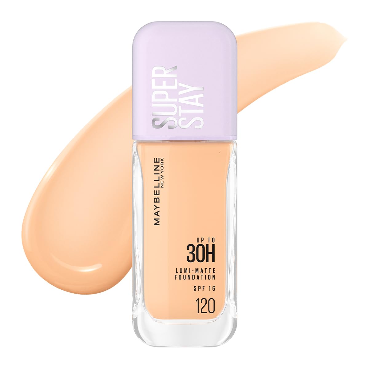 Maybelline Super Stay Lumi Matte Base de Maquillaje Líquida, Alta Cobertura con Acabado Mate Luminoso, Tecnología Lightwear 30H de Duración, Tono 120, 30 ml