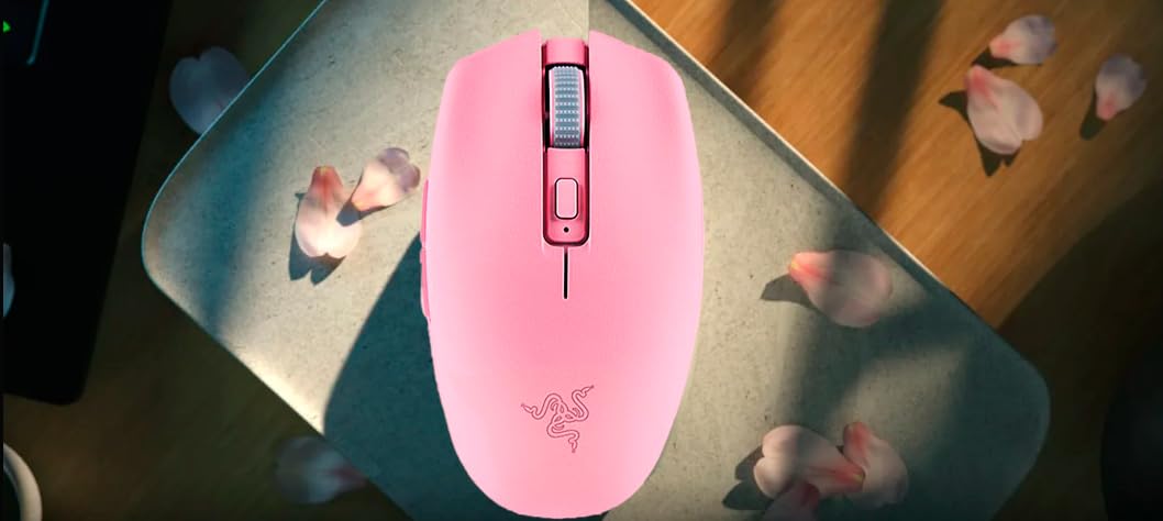 Razer Mouse Inalámbrico portaátil Orochi V2 - Mouse Gamer Compacto y Ultraligero, Bluetooth, 950 Horas de Duración, Sensor Óptico 5G de 18K DP, Cuarzo Rosa, Reacondicionado