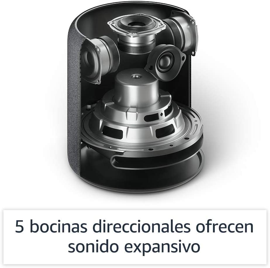 Amazon Echo Studio (modelo más reciente): nuestra bocina Alexa con mejor sonido, ideal para salas y otros espacios grandes (negro)
