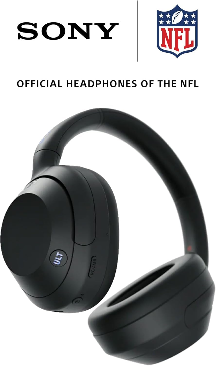 Sony ULT Wear Auriculares Bluetooth supraaurales con cancelación de Ruido, 30 Horas de batería, Bajos potentes, Control por Voz Alexa, Negro ULT900N