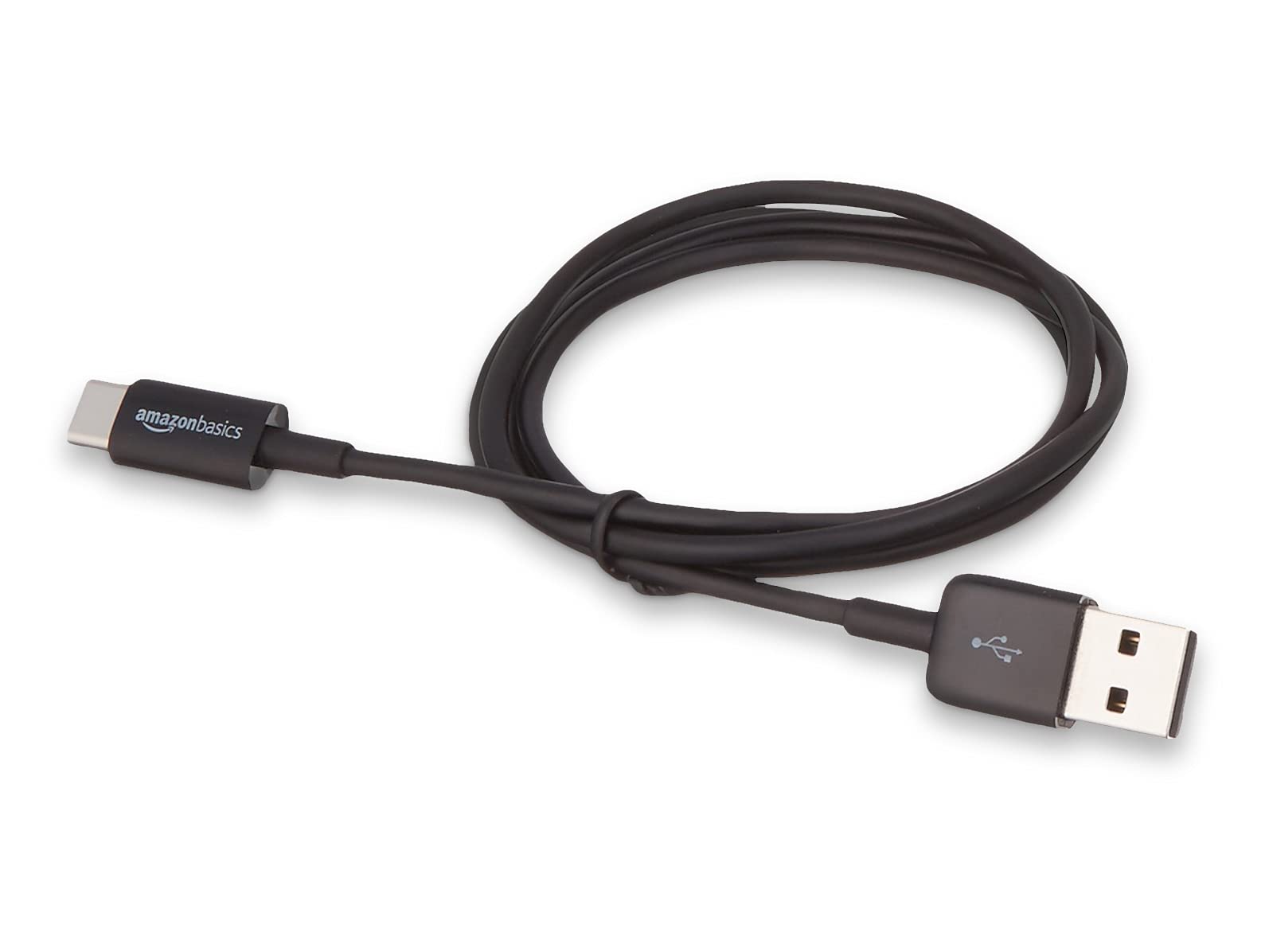 Amazon Basics - Cable de carga rápida USB-C a USB-A 2.0, velocidad de 480 Mbps, certificado USB-IF, para Apple iPhone 16/15, iPad, Samsung Galaxy, tabletas, computadoras portátiles, 3 pies, negro
