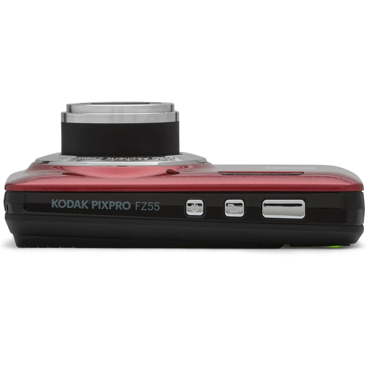 Cámara digital Kodak PIXPRO FZ55, paquete en rojo con tarjeta de memoria Lexar de 32 GB de alto rendimiento 800x UHS-I SDHC + estuche para cámara Deco Photo Point and Shoot Field Bag