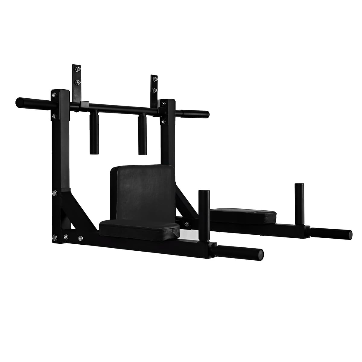 Raganet, Barra de Dominadas, Home Gym 8 Ejercicios En 1, Soporta 400kg, Gimnasio en Casa, Fortalece Espalda Brazos y Mas, para Pared y Piso, Uso Rudo Fácil Instalación (Negro)