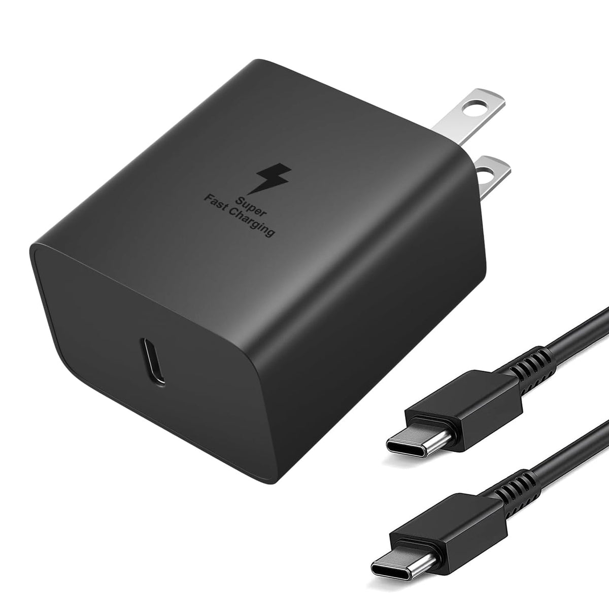 45W Rápido Cargador Tipo C, Cargador USB C Carga Rapida con Cable de 1M, para Samsung Galaxy S25 Ultra/S24 Ultra/S24+/S23 Ultra/S23+/S22 Ultra/S21 FE/Note 10 +/Galaxy Tab S7+/S8+/S8 Ultra/S9+/S9 Ultra