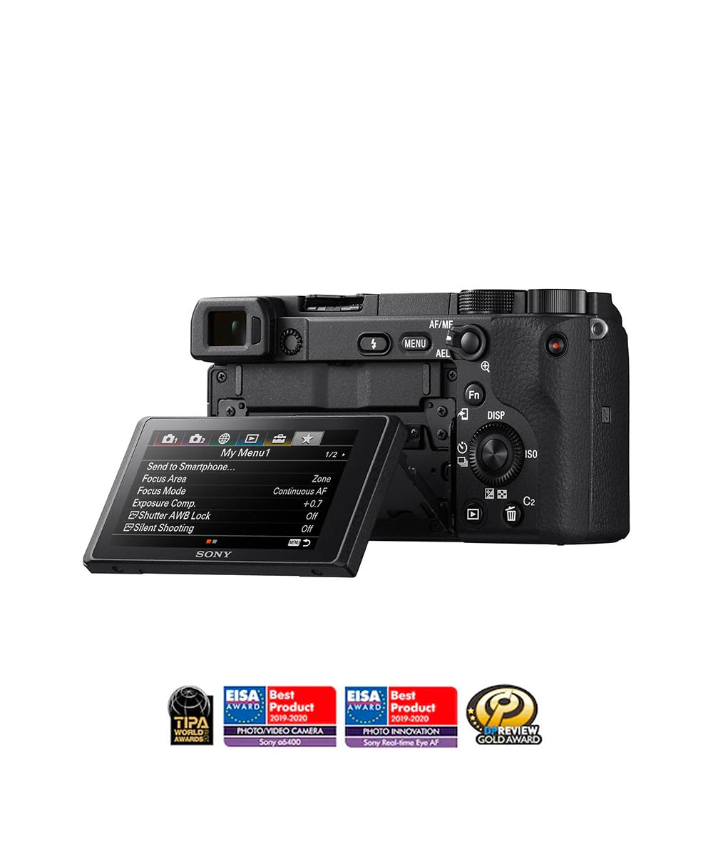 Sony Cámara Alpha 6400 APS-C con Nuevo Lente Zoom 16-50mm Versión 2 con autoenfoque más rápido, Ligero y silencioso