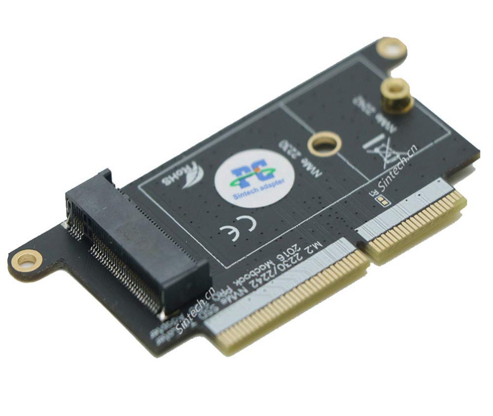 Sintech M.2 NVMe Tarjeta Adaptador SSD para MacBook PRO A1708 de 13 pulgadas de 13 pulgadas (solo para finales de 2016 a mediados de 2017 años