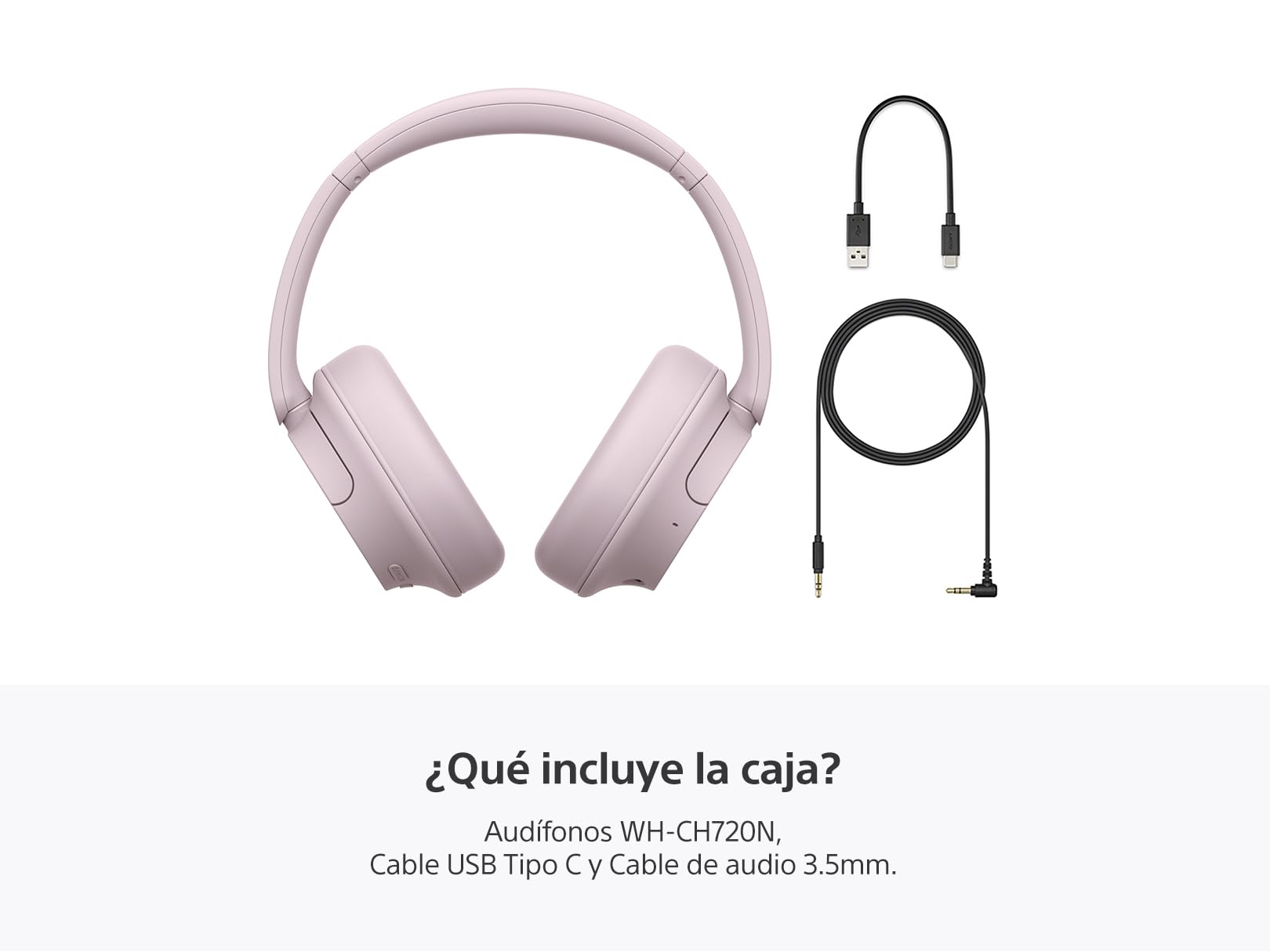 Sony Audífonos inalámbricos WH-CH720N con Noise Canceling, Rosa (Versión Nacional)