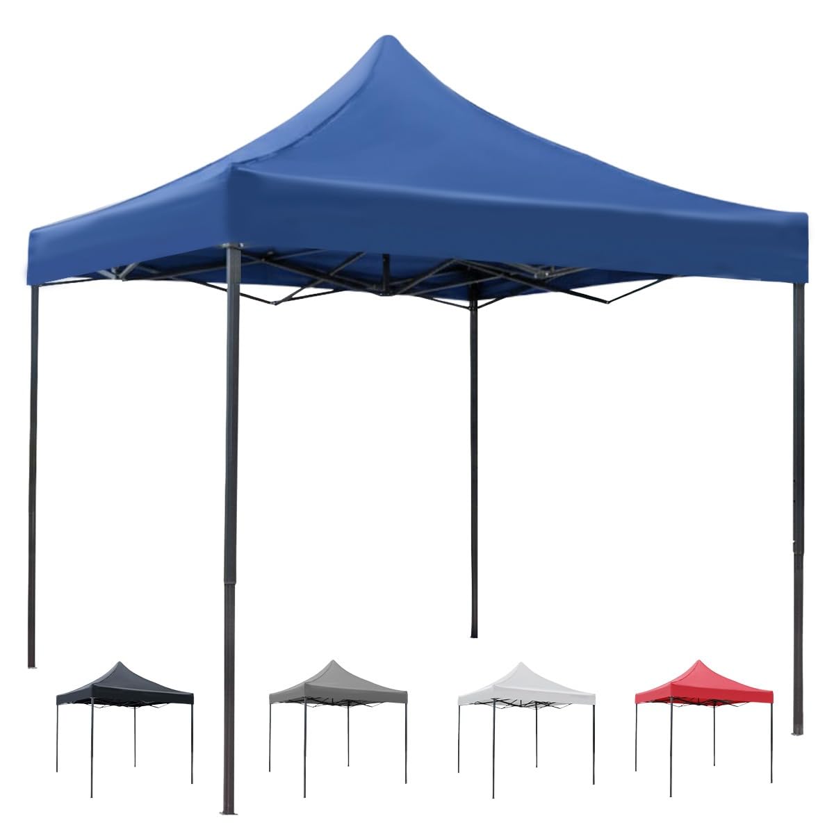 SELECTSHOP Carpa Toldo 3x3M Reforzado Plegable Impermeable Facil Armado Y Transporte para Jardín Casa Exterior Uso Rudo Acero Lona (Azul)