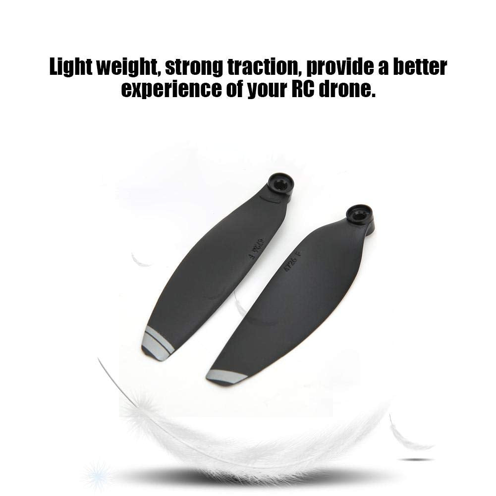 2 Pares de Hélices RC Drone, 4726F Drone Propeller Reemplazo de Reducción de Ruido Compatible para Mini Drone(Blanco + Negro)