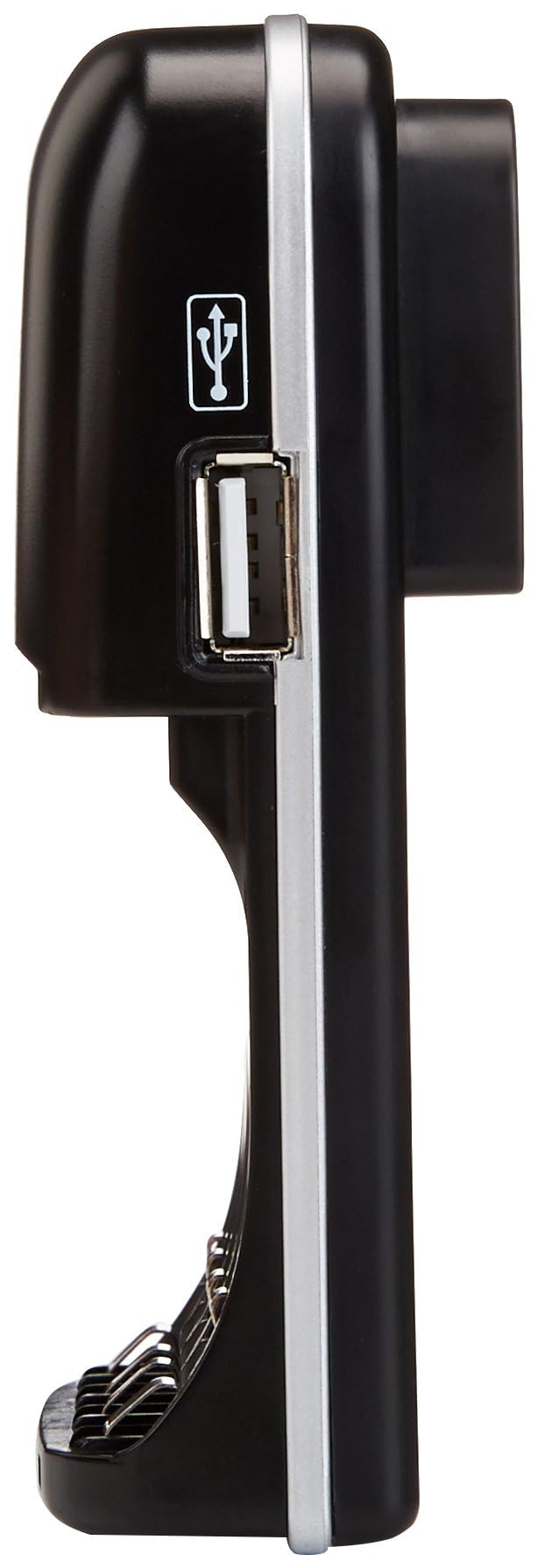 Amazon Basics - Cargador de batería recargable para pilas AA y AAA de hidruro de níquel-metal (NiMH) con puerto de carga USB, color negro