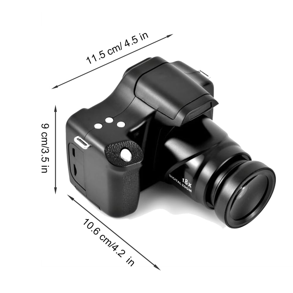 Tluokm Cámara de vídeo Digital, videocámara SLR, grabadora con 24 MP, 18X, Alta definición Digital, 1080 FHD, Pantalla