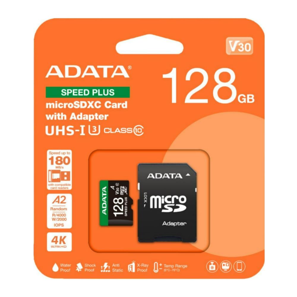 ADATA Micro SD Premier Pro SDXC 128GB V30 A2 UD128GUI3V30A2SP-RA1
