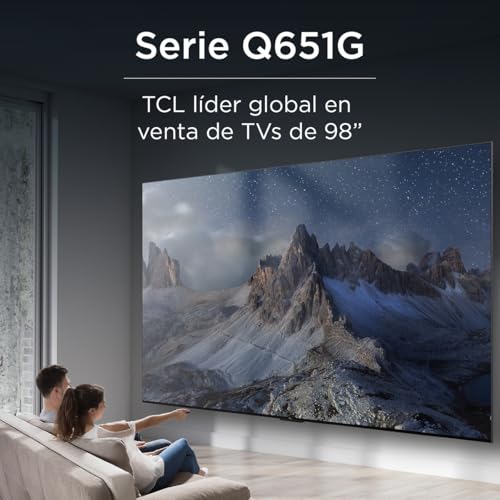 TCL Smart TV Pantalla 65" Google TV QLED 4K HDR 10 250 NITS 60 Hz Dolby Audio Digital Compatible con Alexa Negro, Mod. 65Q651G
