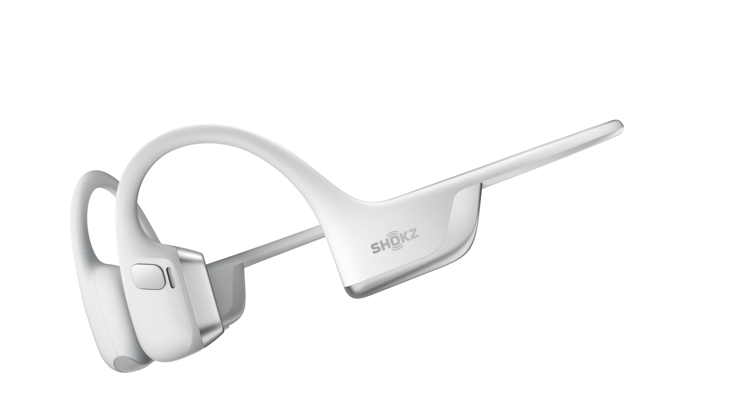 SHOKZ OpenRun Pro 2 Plata - Auriculares Deportivos de conducción ósea de oído Abierto, con Diadema, Resistentes al Sudor, Auriculares de Entrenamiento, Seguro, inalámbrico, Ajuste cómodo.