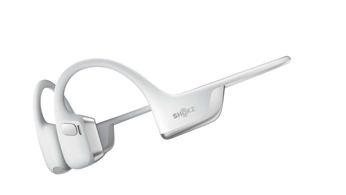 SHOKZ OpenRun Pro 2 Plata - Auriculares Deportivos de conducción ósea de oído Abierto, con Diadema, Resistentes al Sudor, Auriculares de Entrenamiento, Seguro, inalámbrico, Ajuste cómodo.