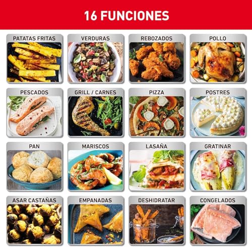 T-fal Freidora de Aire Digital Easy Fry & Grill, ¡La primera Freidora de Aire 2 en 1, con su función única de asar a la parrilla! Cuenta con 8 menús automáticos. Capacidad 4.2 L,EY505850