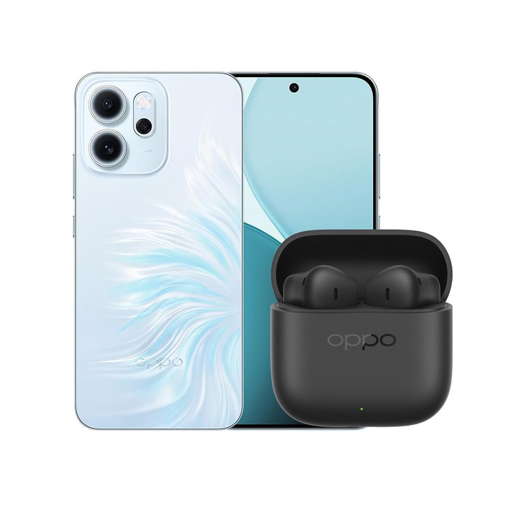 OPPO Reno14F 5G Azul Ópalo 256GB + 12GB, Pantalla 6.5 AMOLED Cámara 50MP + 8MP + 32MP, Flash IA, Livephoto & Editor IA 2.0, Snapdragon 6, Carga Rápida 45W + Buds 3 De Regalo