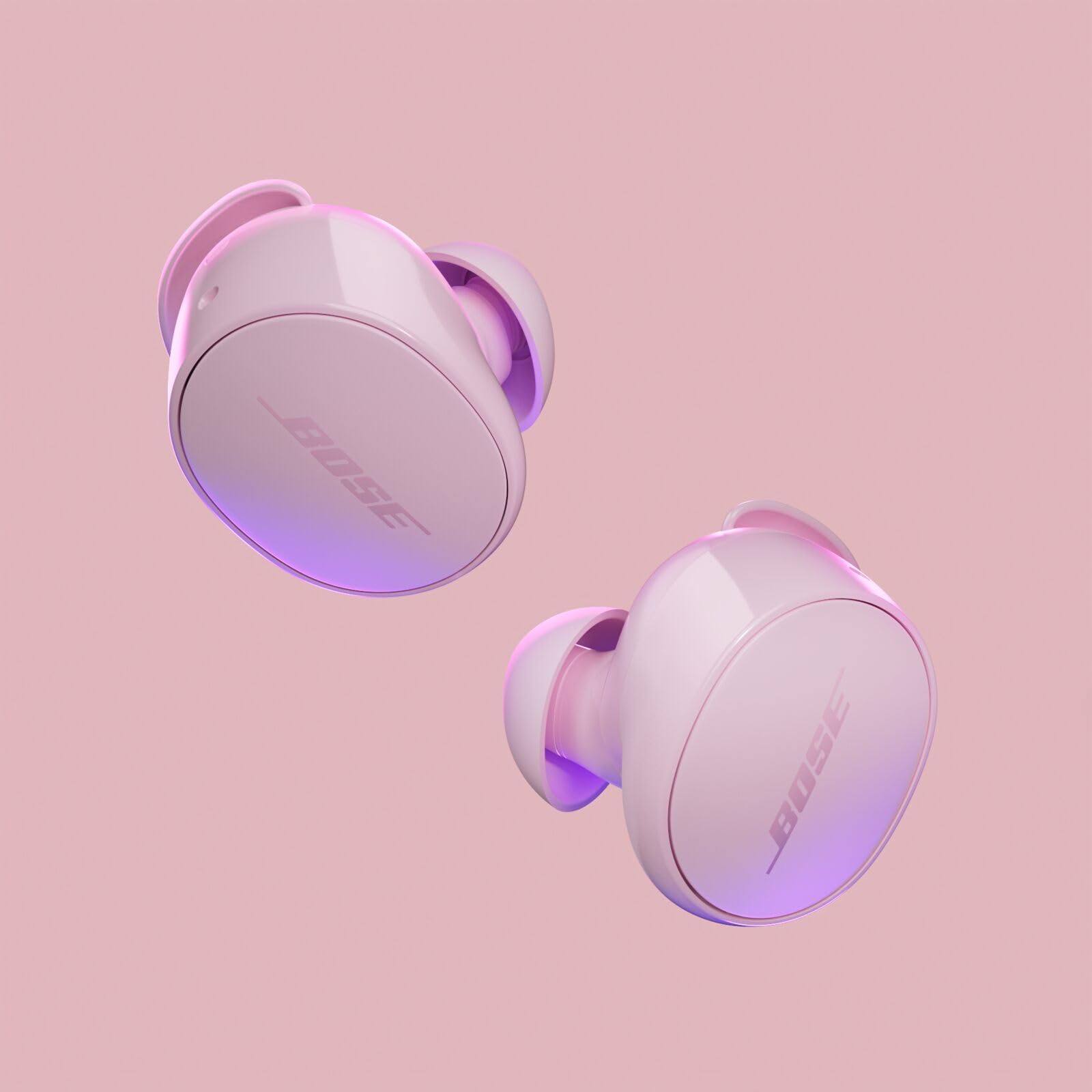 Bose QuietComfort - Auriculares Bluetooth con cancelación Activa de Ruido y micrófono, Graves Profundos, clasificación IPX4, hasta 8.5 Horas de Tiempo de reproducción, Rosa pétalo - Color de edición