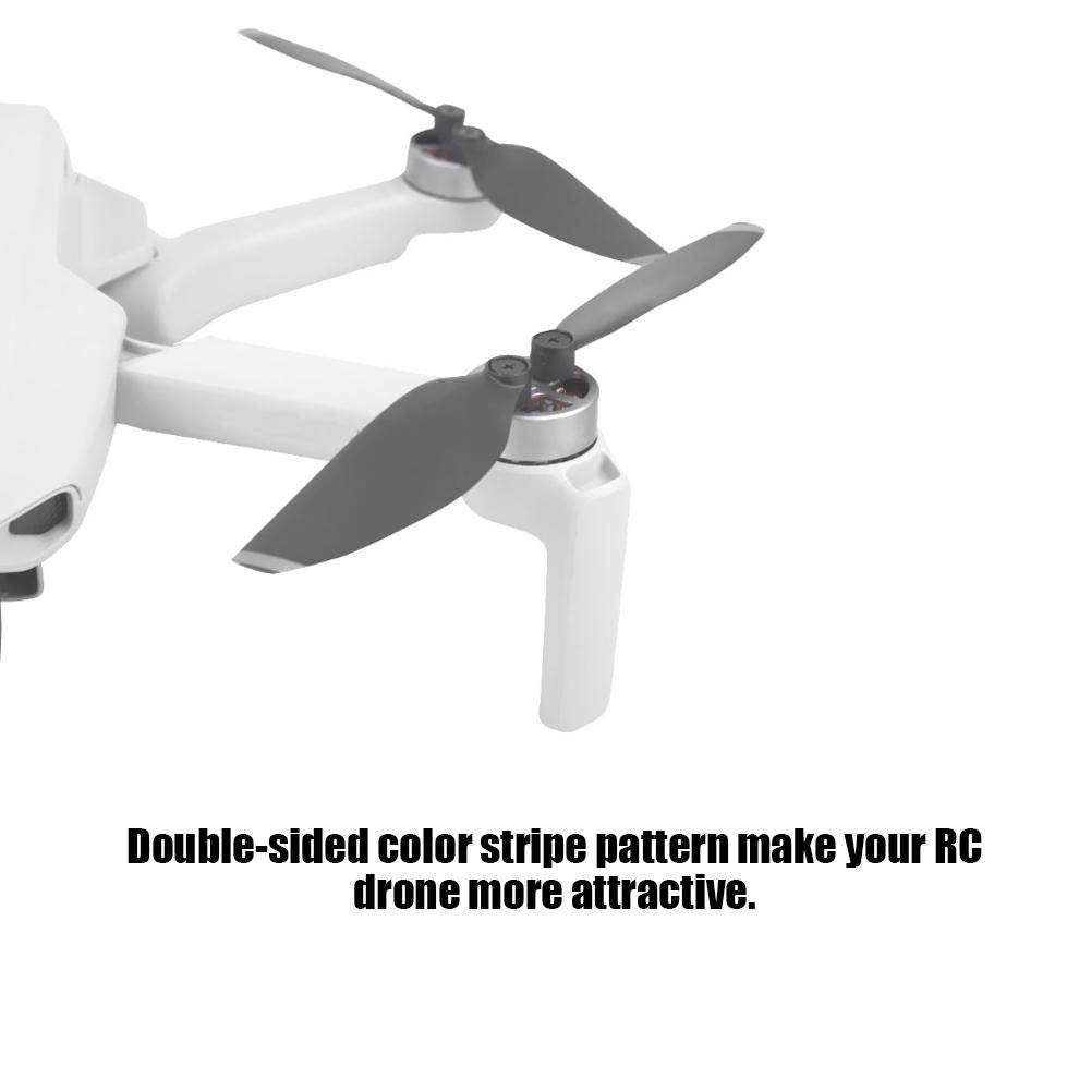 2 Pares de Hélices RC Drone, 4726F Drone Propeller Reemplazo de Reducción de Ruido Compatible para Mini Drone(Blanco + Negro)