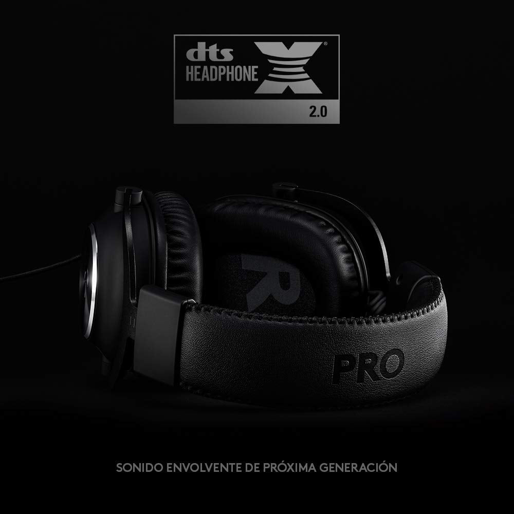 Logitech G Pro X Audífonos Gaming con Cable y Micrófono Blue Vo!CE, DTS Headphone:X 7.1, Controladores Pro-G de 50 mm, Sonido Surround 7.1 para Esports, para PC/PS/Xbox/Nintendo Switch - Color Negro