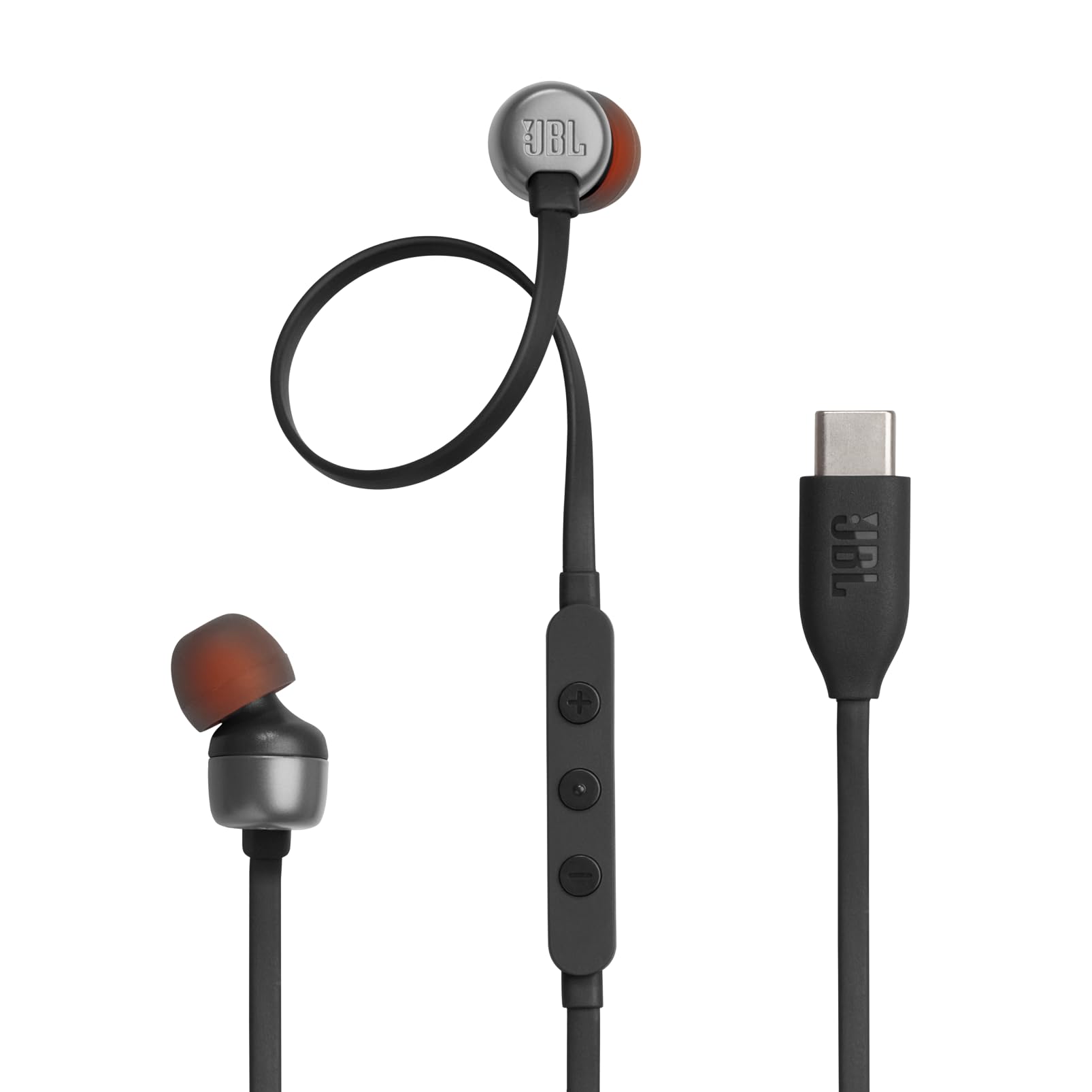 JBL Tune 310C Audífonos con Mic/Control USB-C, Drivers de 9mm, Cable Antienredos - Negro