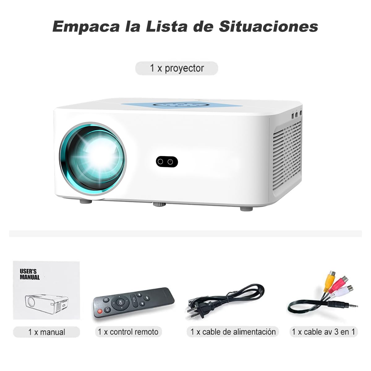 E T EASYTAO Proyector Portatil, Proyectores Inteligente 1080P Soporta 4K con Bocinas Boble Dolby Compatible con 2.4G/5G WiFi 6, Mini Proyector para Celular/Laptop/PC/PS5/Smart TV