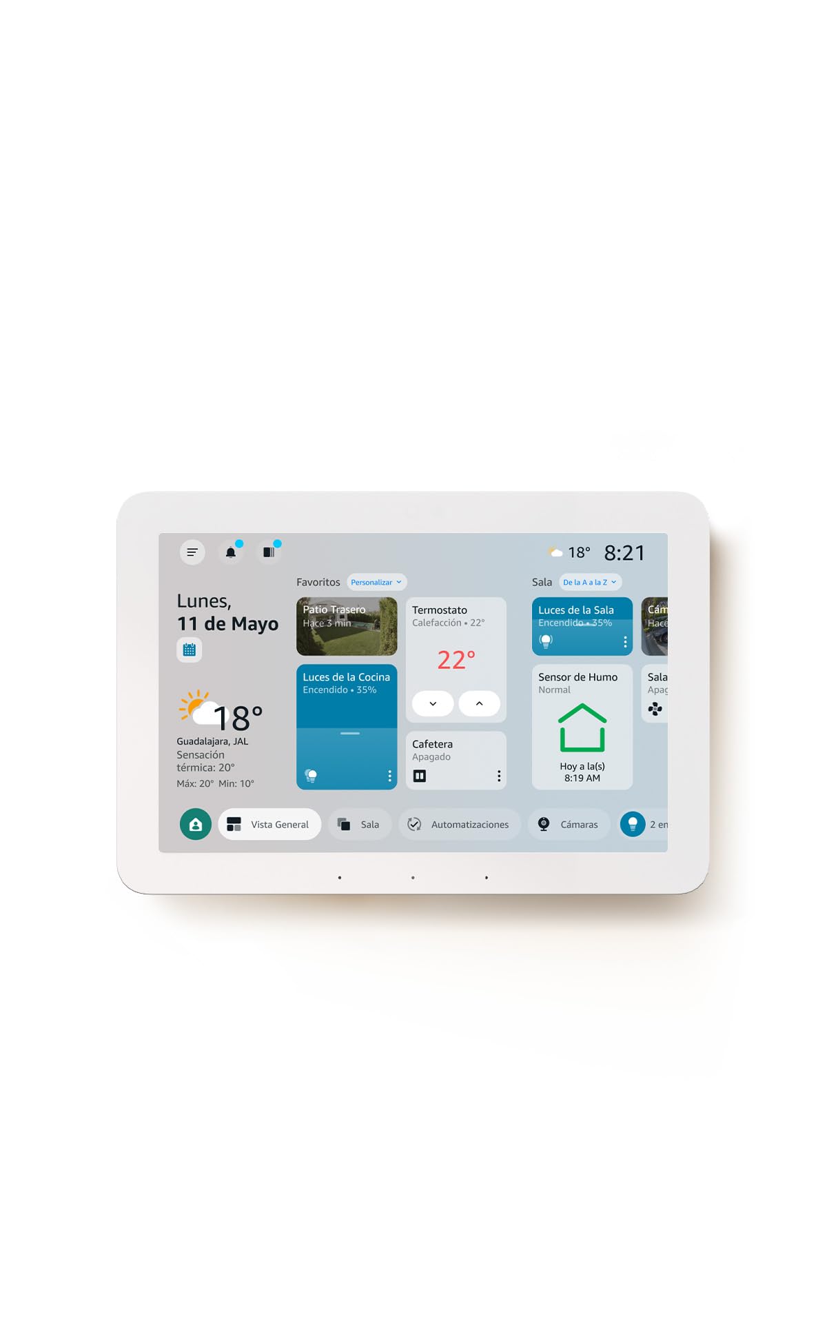 Amazon Echo Hub (modelo más reciente), Panel de Casa Inteligente de 8” con Alexa, Compatible con miles de dispositivos, con el Acceso Anticipado de Alexa+