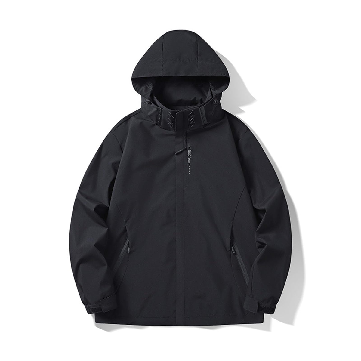 Chamarra Impermeable para Mujer (MX/US, Alfa, Mediano, Regular, Regular, Negro)