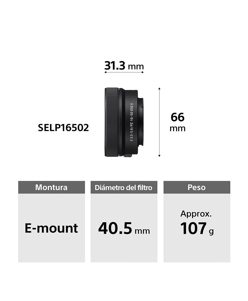Sony Cámara Alpha 6100 APS-C con Nuevo Lente Zoom 16-50mm Versión 2 con autoenfoque más rápido, Ligero y silencioso