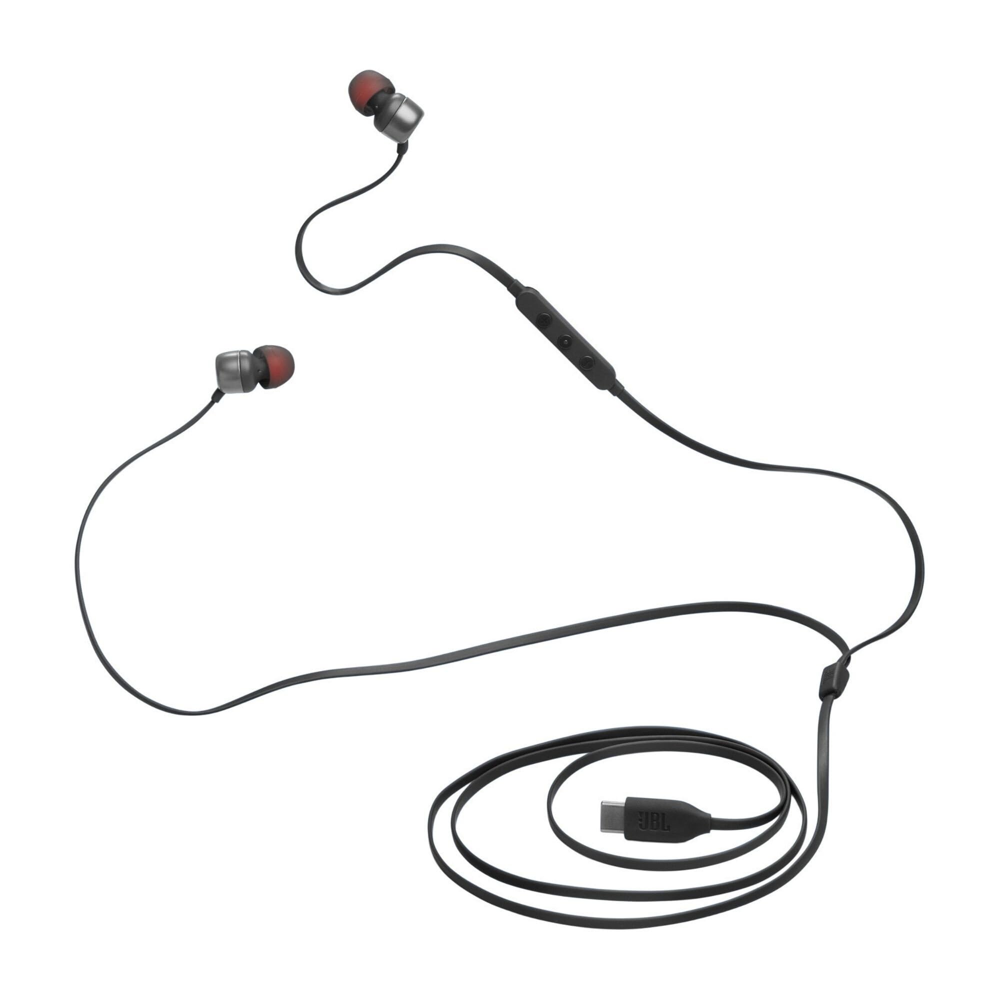 JBL Tune 310C Audífonos con Mic/Control USB-C, Drivers de 9mm, Cable Antienredos - Negro