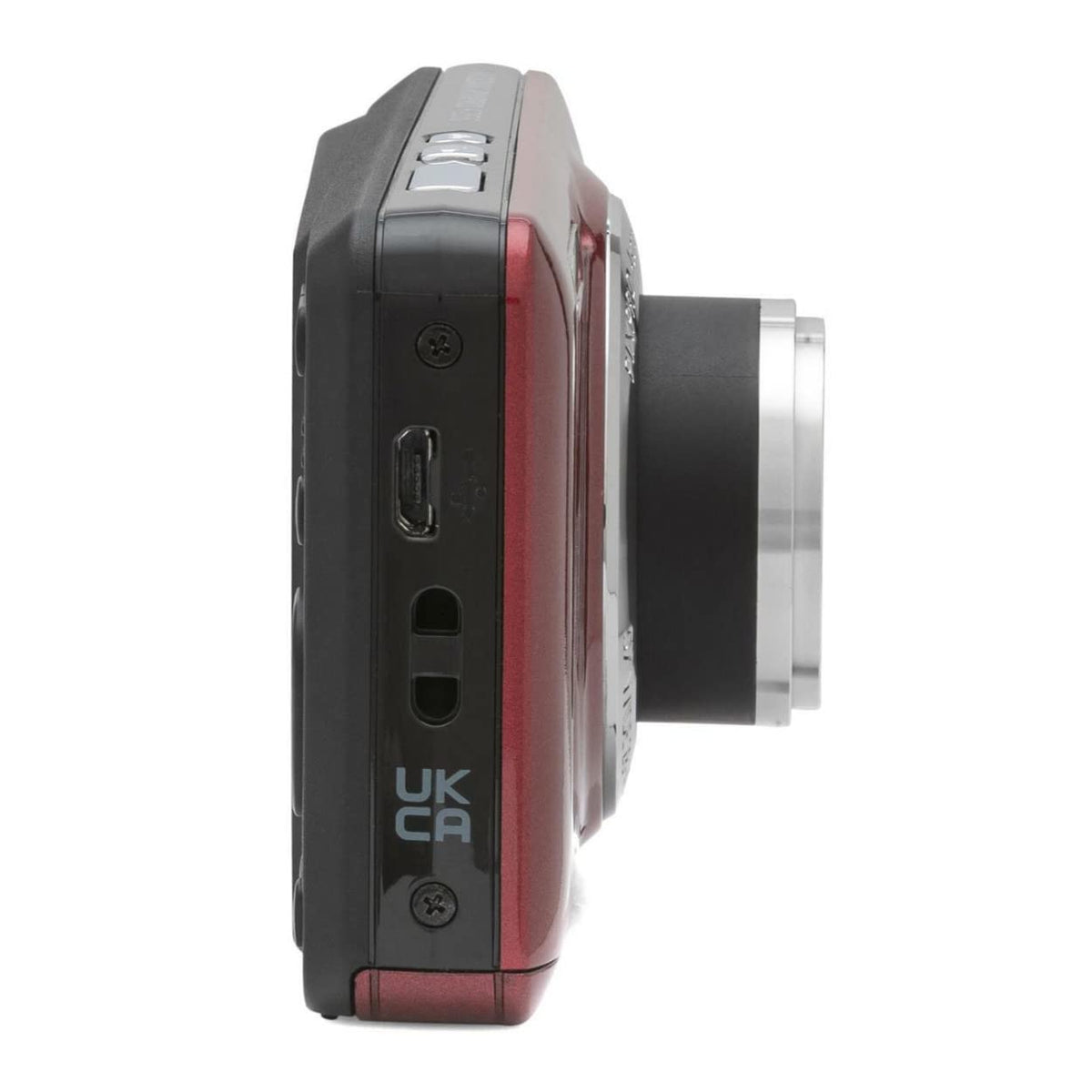 Cámara digital Kodak PIXPRO Friendly Zoom FZ55 (rojo) Paquete con tarjeta SD de 32GB, estuche para cámara y cargador de viaje para batería (4 artículos)