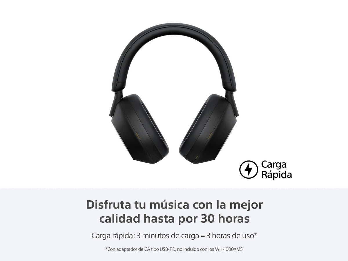 Sony WH-1000XM5 Audífonos inalámbricos con Cancelación de Ruido, Negro (Versión Nacional)