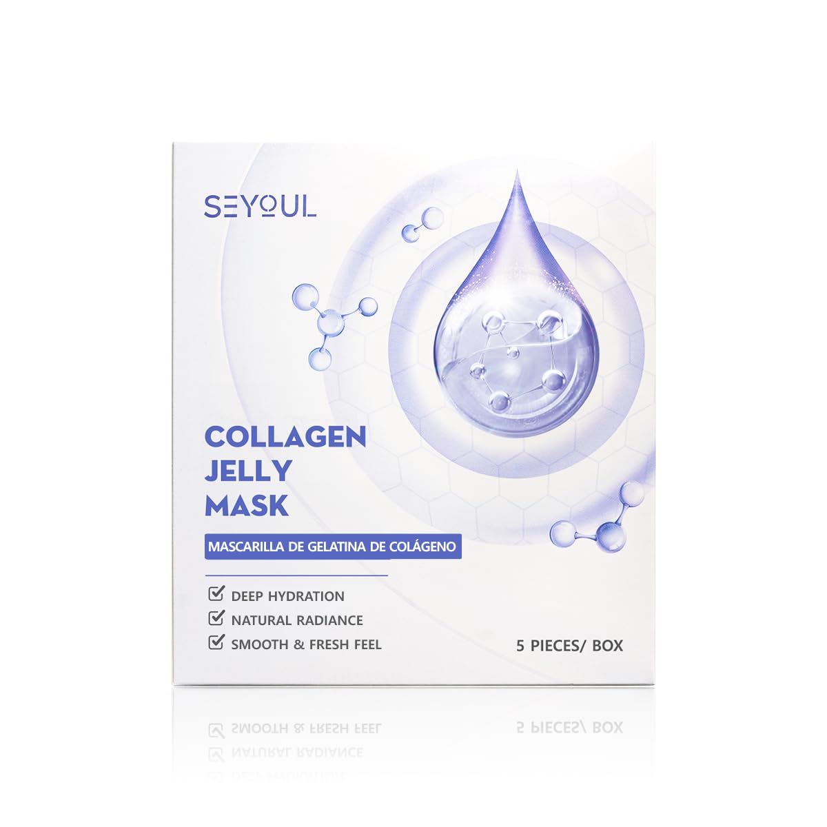 SEYOUL Mascarilla de Gelatina Facial – Hidratación Intensiva, Sensación de Piel Suave y Radiante