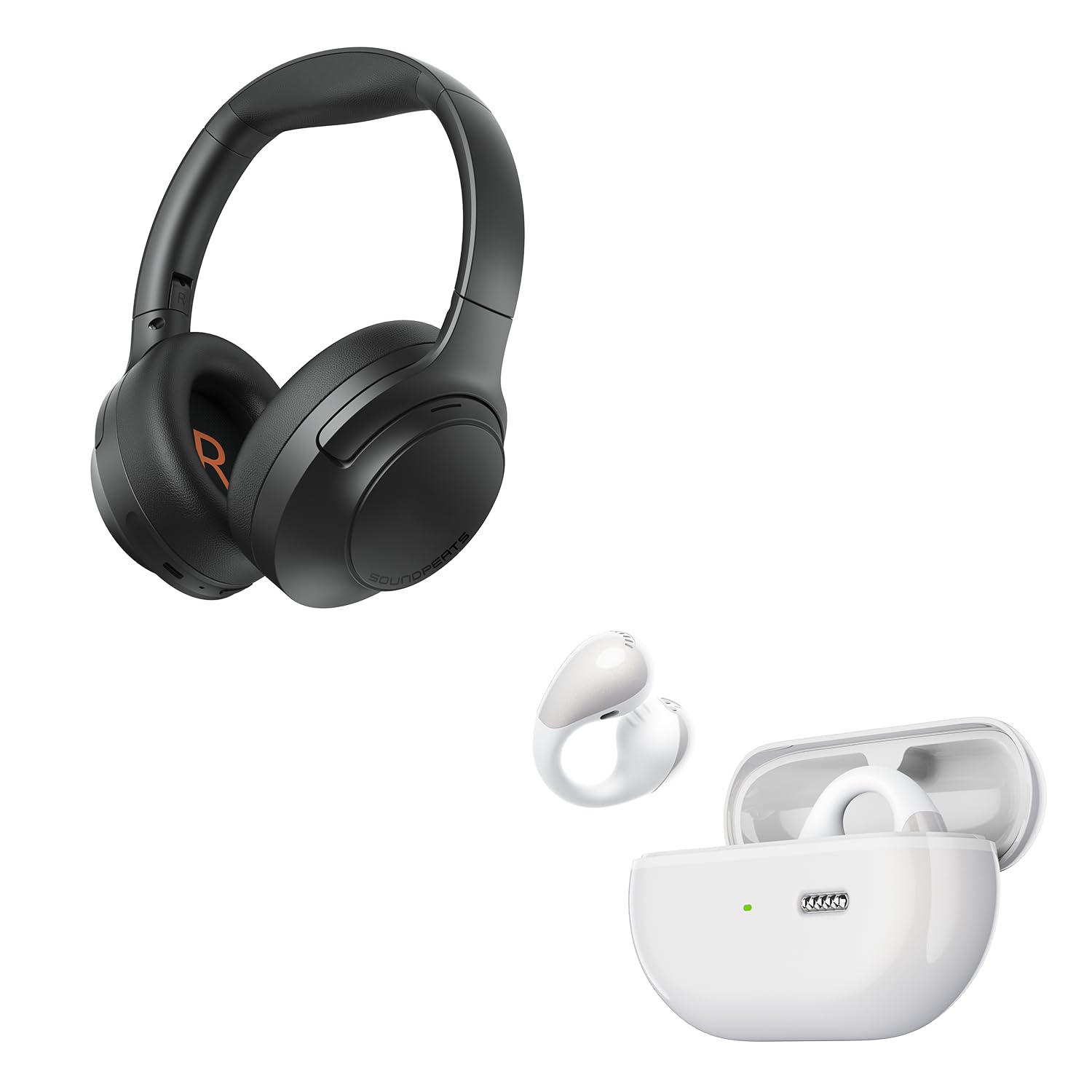 SoundPEATS Cove Pro + PearlClip Pro Audífonos Inalámbricos Over-Ear y Open-Ear Hi-Res, ANC Adaptativa, Bluetooth 6.0, Audio Premium